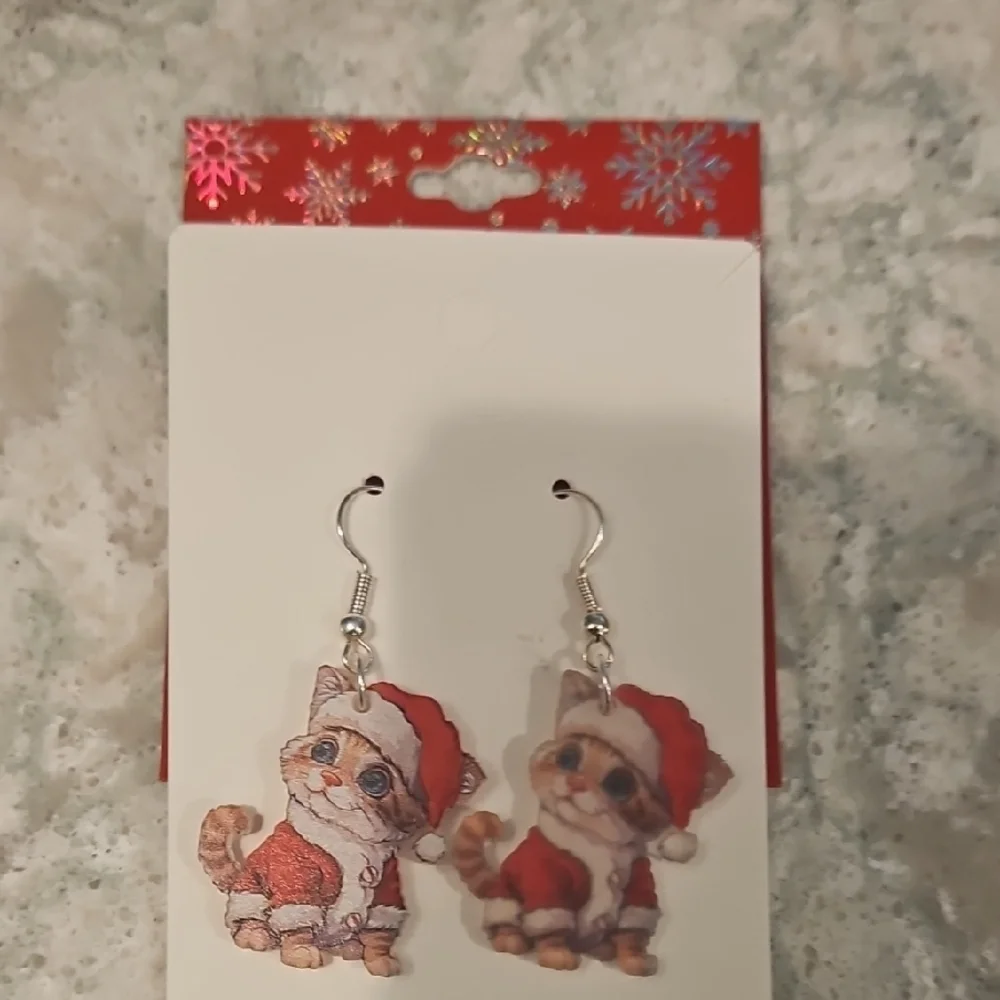 Festive Cat Earrings